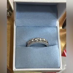 Newshe Sterling CZ Engagement Band